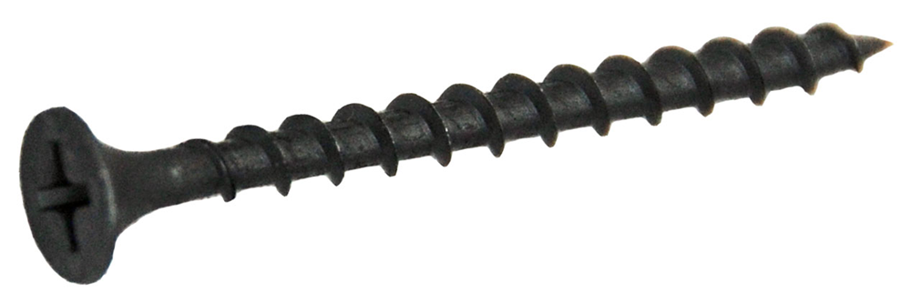 Vrijstelling St Zonsverduistering Snelbouwschroeven grove draad type C trompetkop (staal gehard gefosfateerd  zwart) QZ - GebuVolco