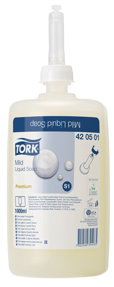 vloeibare zeep mild tork-1 vloeibare zeep mild tork-1