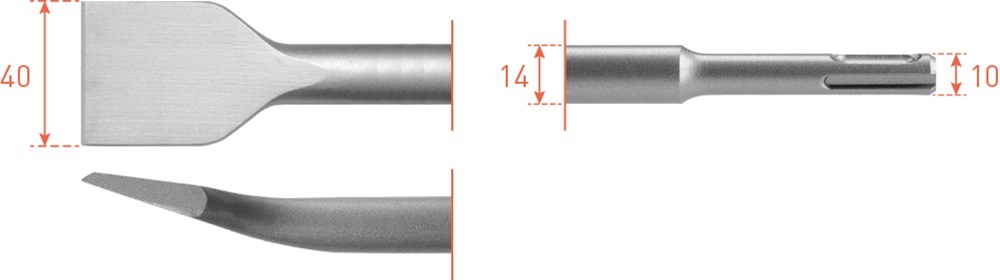 Afbeelding voor SDS+ Spadebeitel gebogen 40x250 215