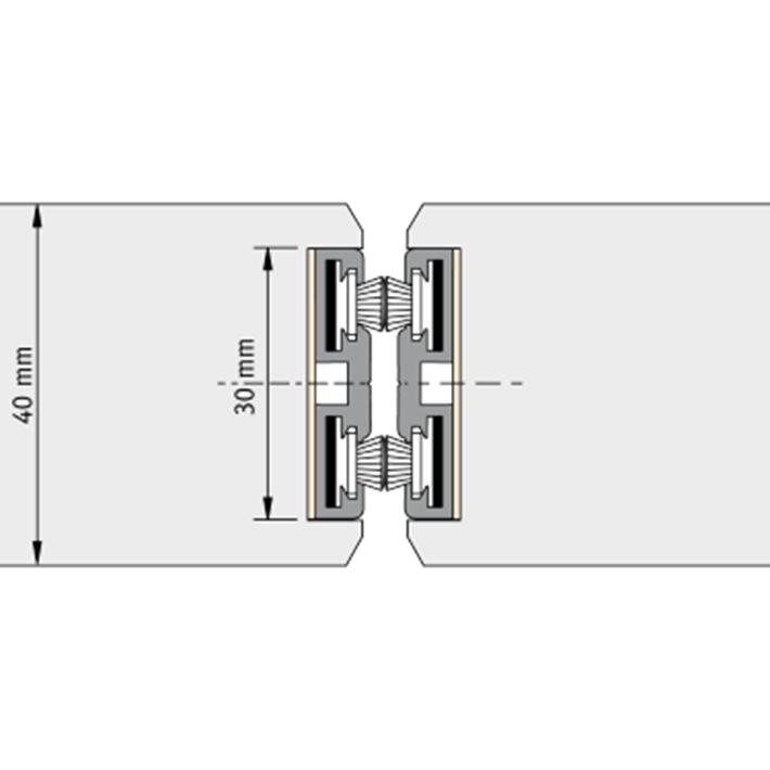 doorsnede sponningprofiel uitvoering 301