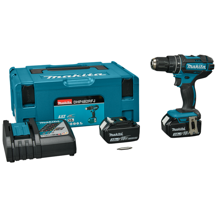 Afbeelding Makita 18 v klopboor-/schroefmachine DHP482RFJ