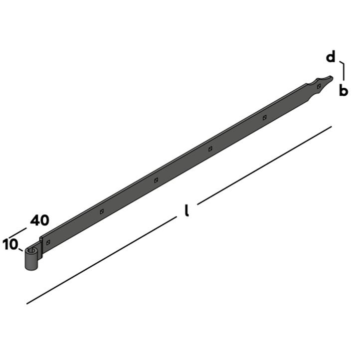 Afbeelding tekening GB heng voor vlakwerk rustica epz-3