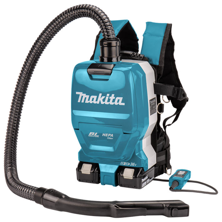 Afbeelding Makita 2x18 v rugstofzuiger voor schoonmaak DVC261TX22