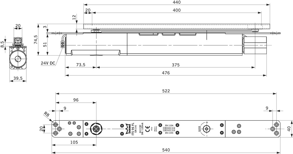 deurdranger vrijloop inbouw dorma-3 deurdranger vrijloop inbouw dorma-3