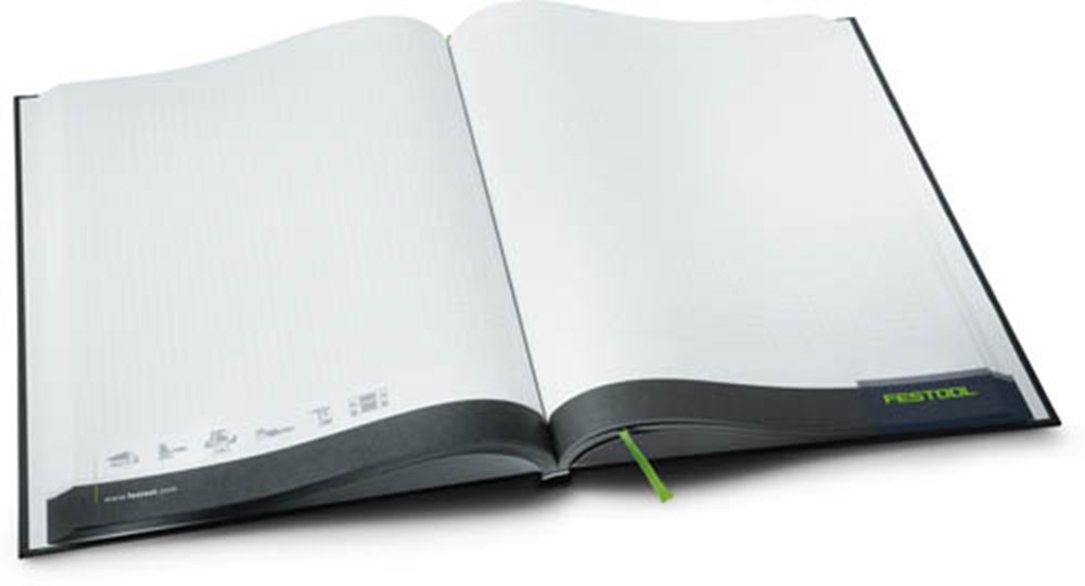 NOTITIEBLOEKJE FESTOOL MET HARDCOVER EN200 PAGINAS  A4 D-BLAUW