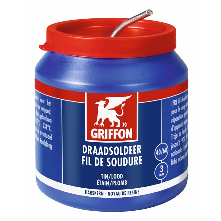 1236127 Griffon Solder Wire Tin/Lead 40/60 Resin Core Ø 3.0 mm Container 500 g NL/FR