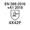 EN388-2016+A1:2018-4X42F