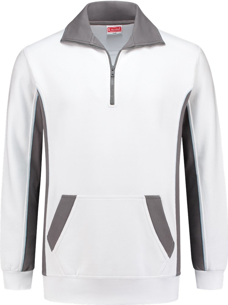 WORKMAN ZIPPER/SWEATER WHITE/GREY /XXL (1)