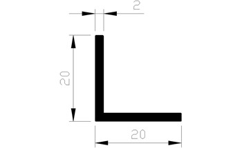 776242052 Hoekprofiel, aluminium 776242052 Hoekprofiel, aluminium