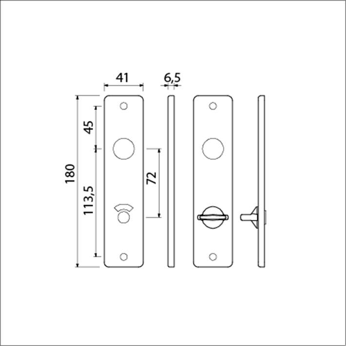 T-180-41 rh wc 8-72 knop klein