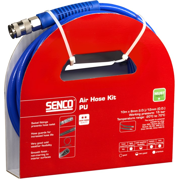 Senco air hose kit universal PU 10m x 8mm
