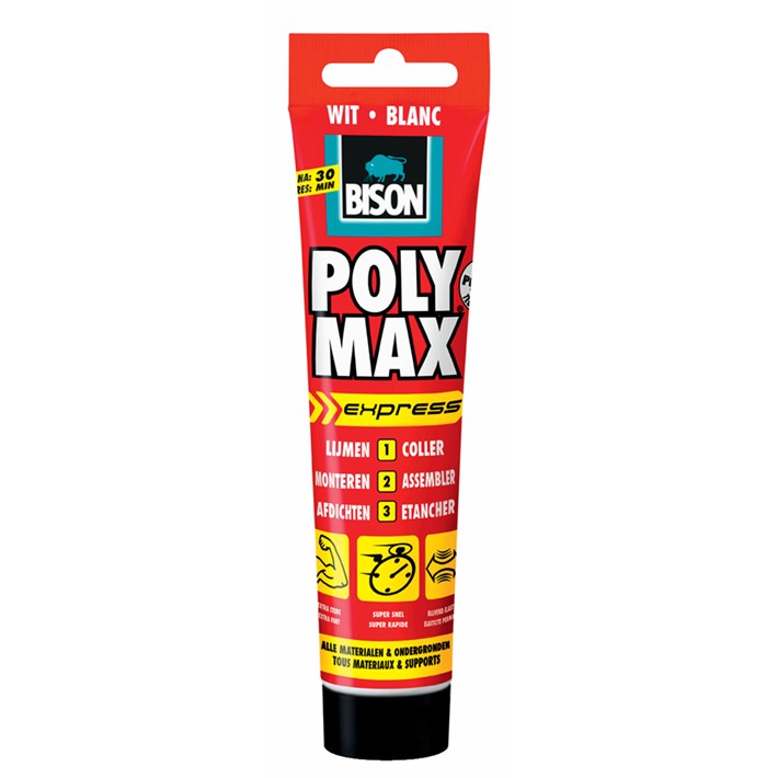 6300464 BS Poly Max® Express Tube 165 g White NL/FR
