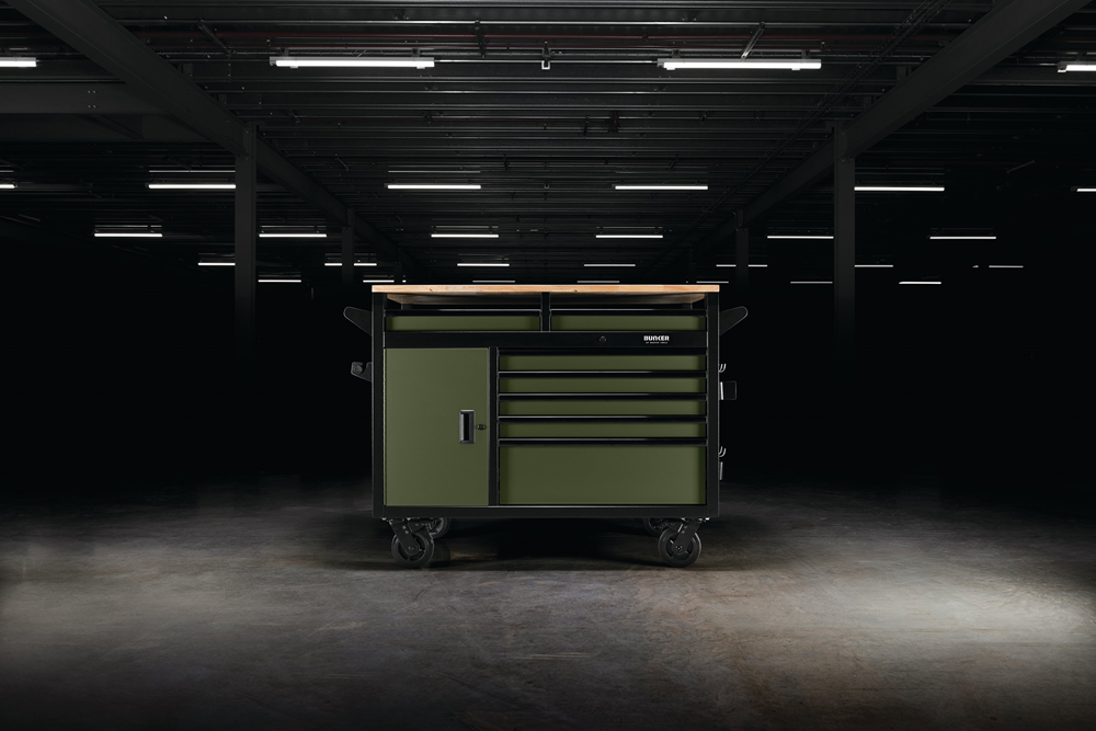 Bunker Multi-functional Workbench Roller Tool Cabinet (48" Green)