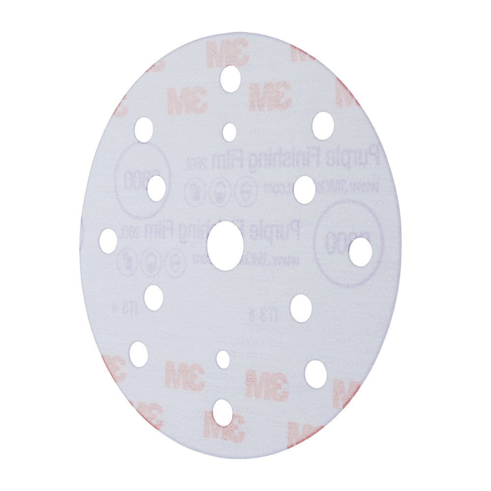 3M Hookit Purple Finish Film Schuurschijf 260L+ 150mm 15 Gaten (7)