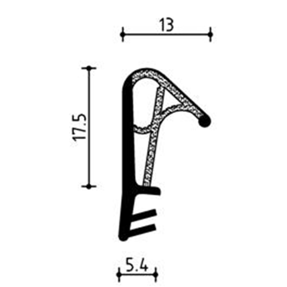 Afdichtingsprofiel acrylaatverfbestendig, TPE/TPV