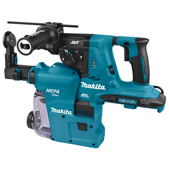 Afbeelding Makita 2x18 v combihamer DHR281ZWJ