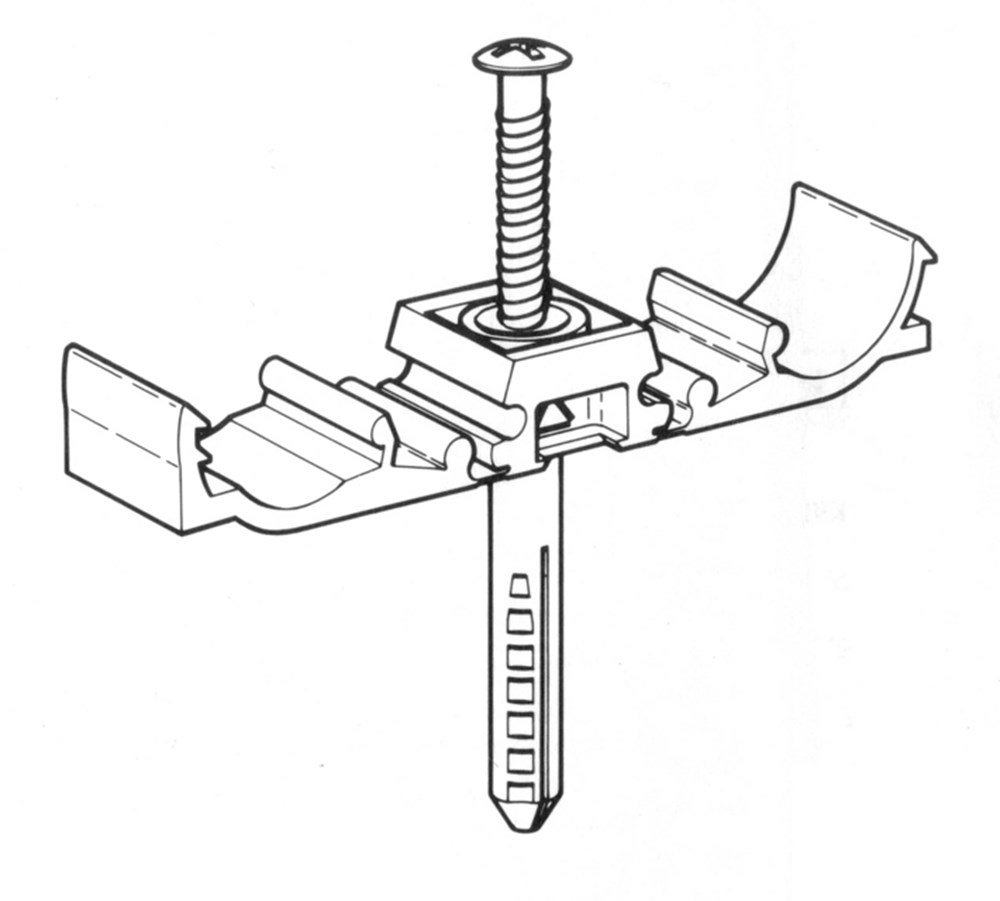 Zadel met slagplug, polyamide