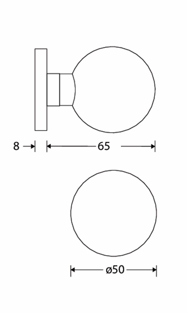 Kruk/knop rozet, messing
