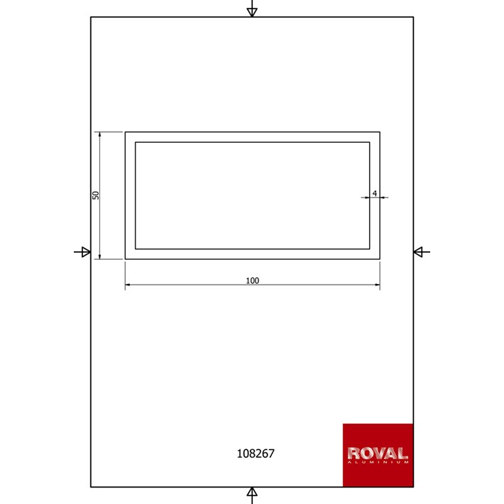 Afbeelding Roval Aluminium kokerprofiel