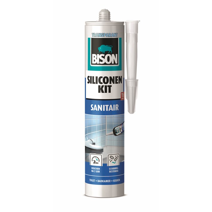 1491320 Bison Silicone Sealant Transparent Cartridge 300 ml NL