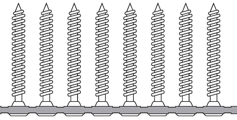 Afbeelding voor Bandschroeven Snelbouwschroeven grove draad type C trompetkop (staal gehard gefosfateerd grijs) QZ 838