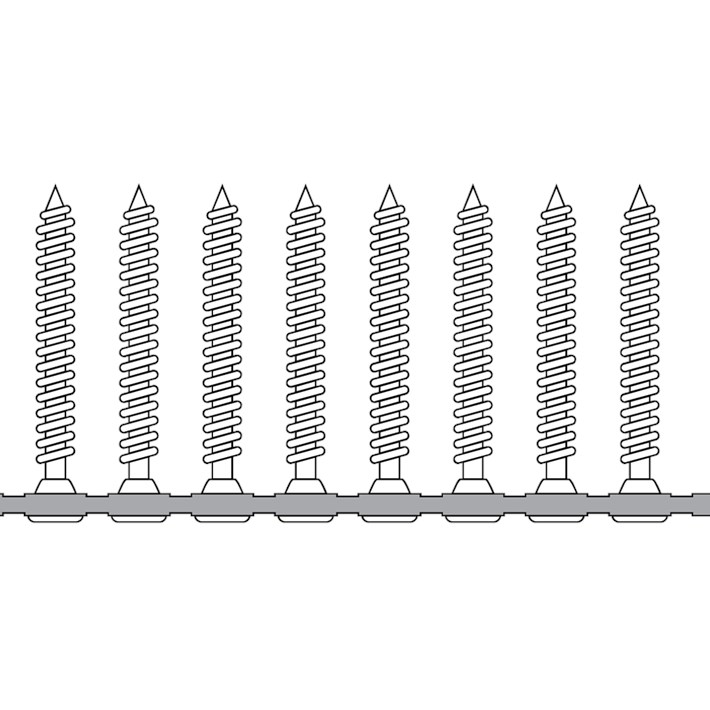 Bandschroeven tekening | Collated screws drawing | Bandschrauben Zeichnung | Vis sur bande plan