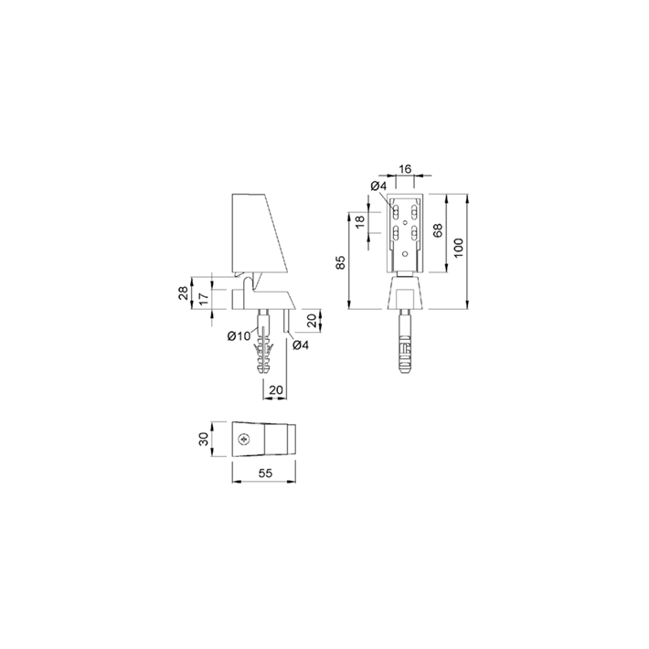Tekening KWS Deurvastzetter 1013