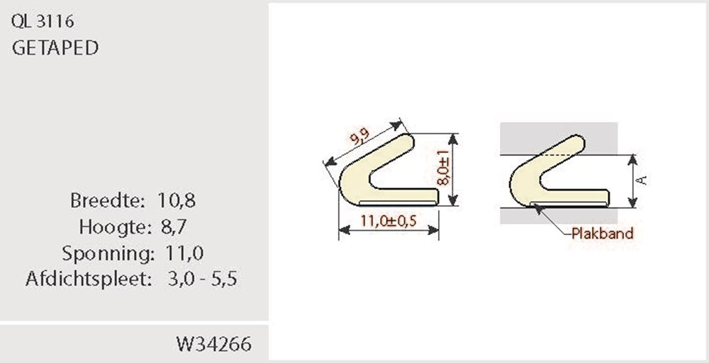 tochtstrip zelfklevend q-lon-3 tochtstrip zelfklevend q-lon-3