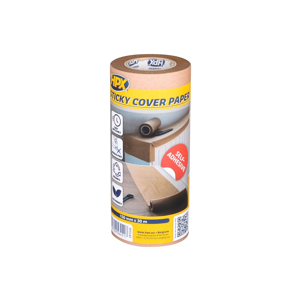 HPX sticky cover zelfklevend afdekpapier rol 30 meter (1)