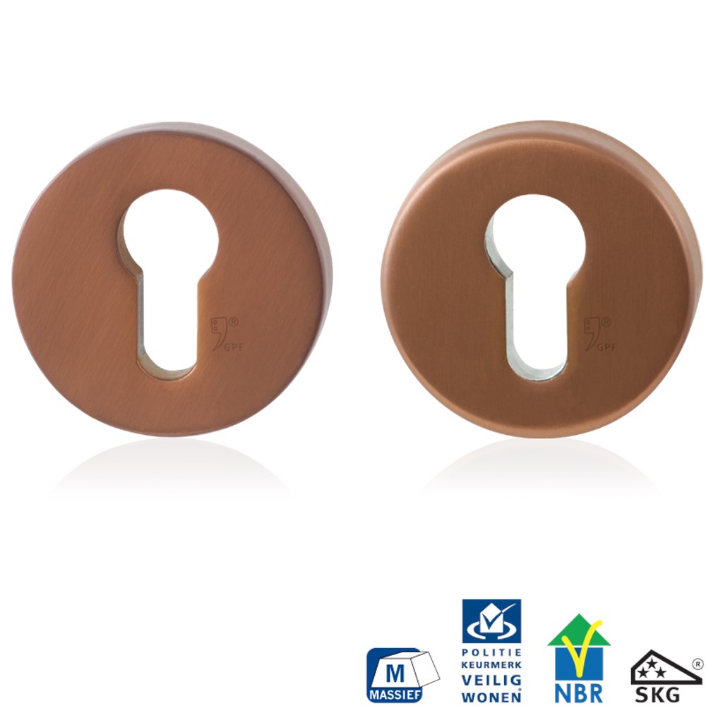 PVD koper, Roodbruin, RVS, PC, Ja, set, Warm & dynamisch, Nee, Veiligheidsrozet inclusief bevestiging voor deurdikte 40mm en 56mm GPF9820P2199.png