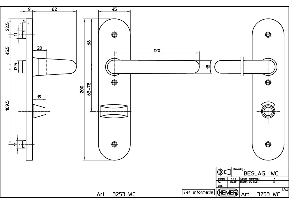 deurkrukgarnituur aluminium f1 nemef-2 deurkrukgarnituur aluminium f1 nemef-2