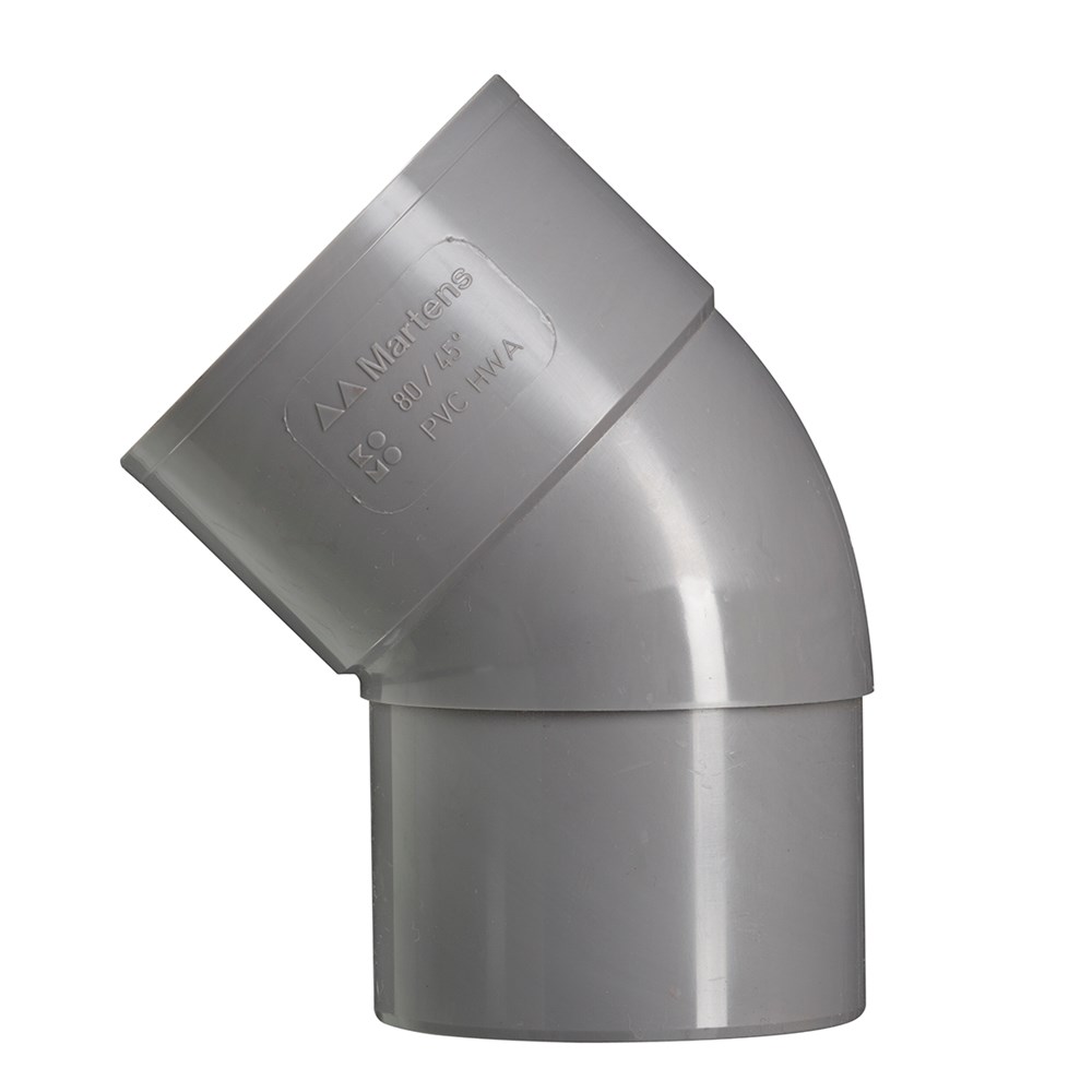 bocht pvc grijs hwa-2 bocht pvc grijs hwa-2