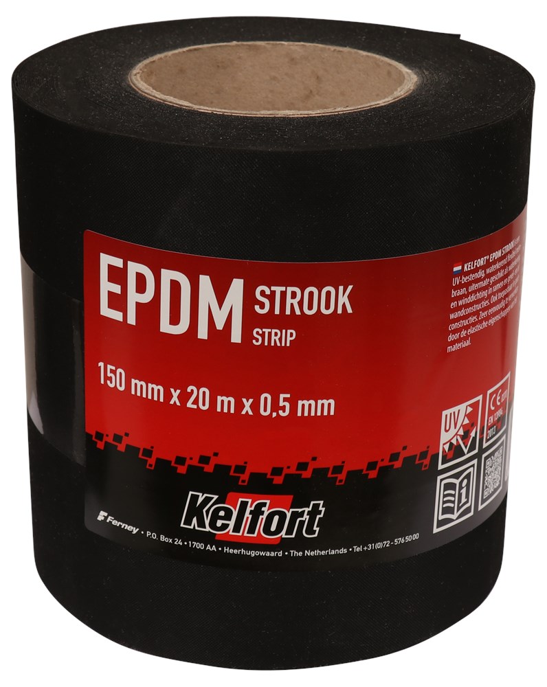 stroken epdm folie zwart kelfort-2 stroken epdm folie zwart kelfort-2