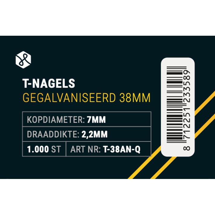 Afbeelding Union nagel T-38 Gegalvaniseerd