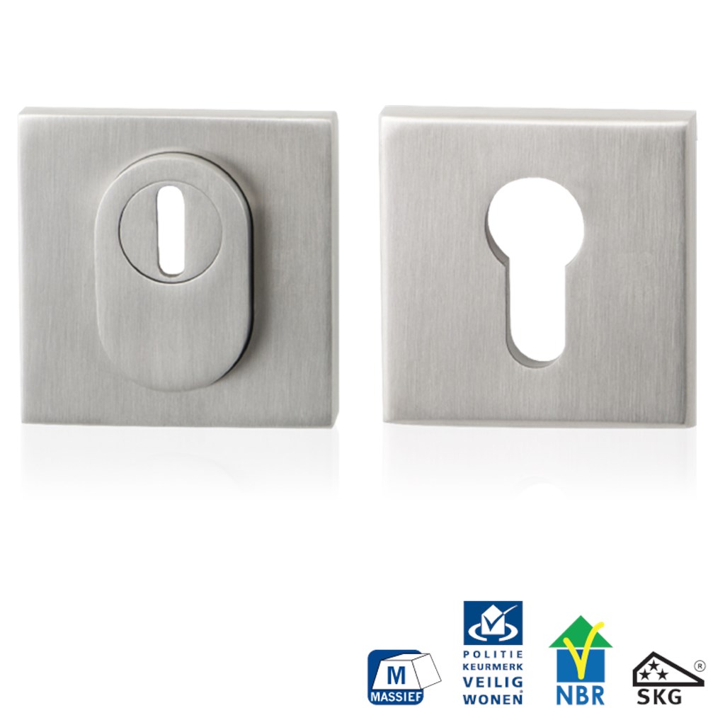 RVS geborsteld, Grijs, RVS, PC, Ja, set, Zakelijk & sportief, Ja, Veiligheidsrozet inclusief bevestiging voor deurdikte 40mm en 56mm GPF938509199.jpg
