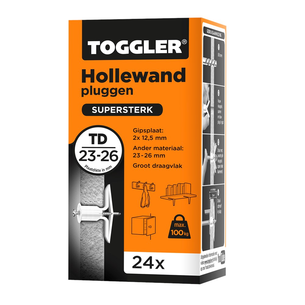 Afbeelding voor Toggler Hollewandplug TD doos 24st plaatdikte 23-26mm