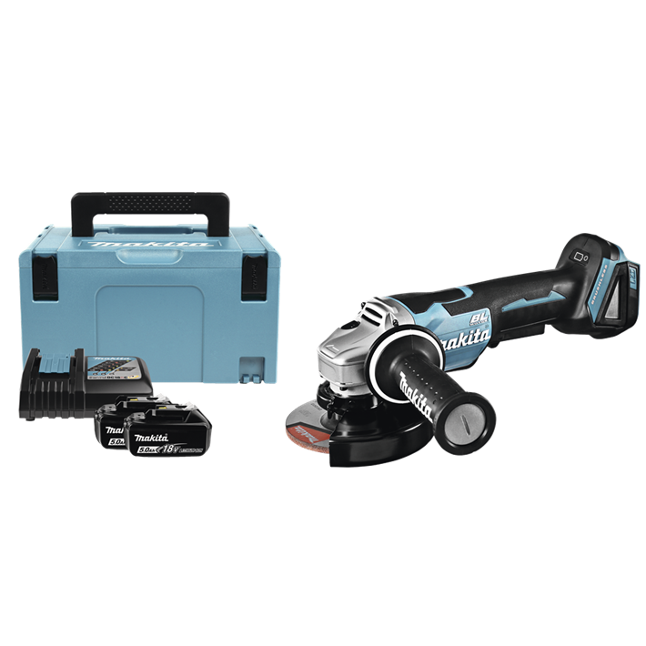 Afbeelding Makita 18 v haakse slijper 125 mm DGA508RTJ