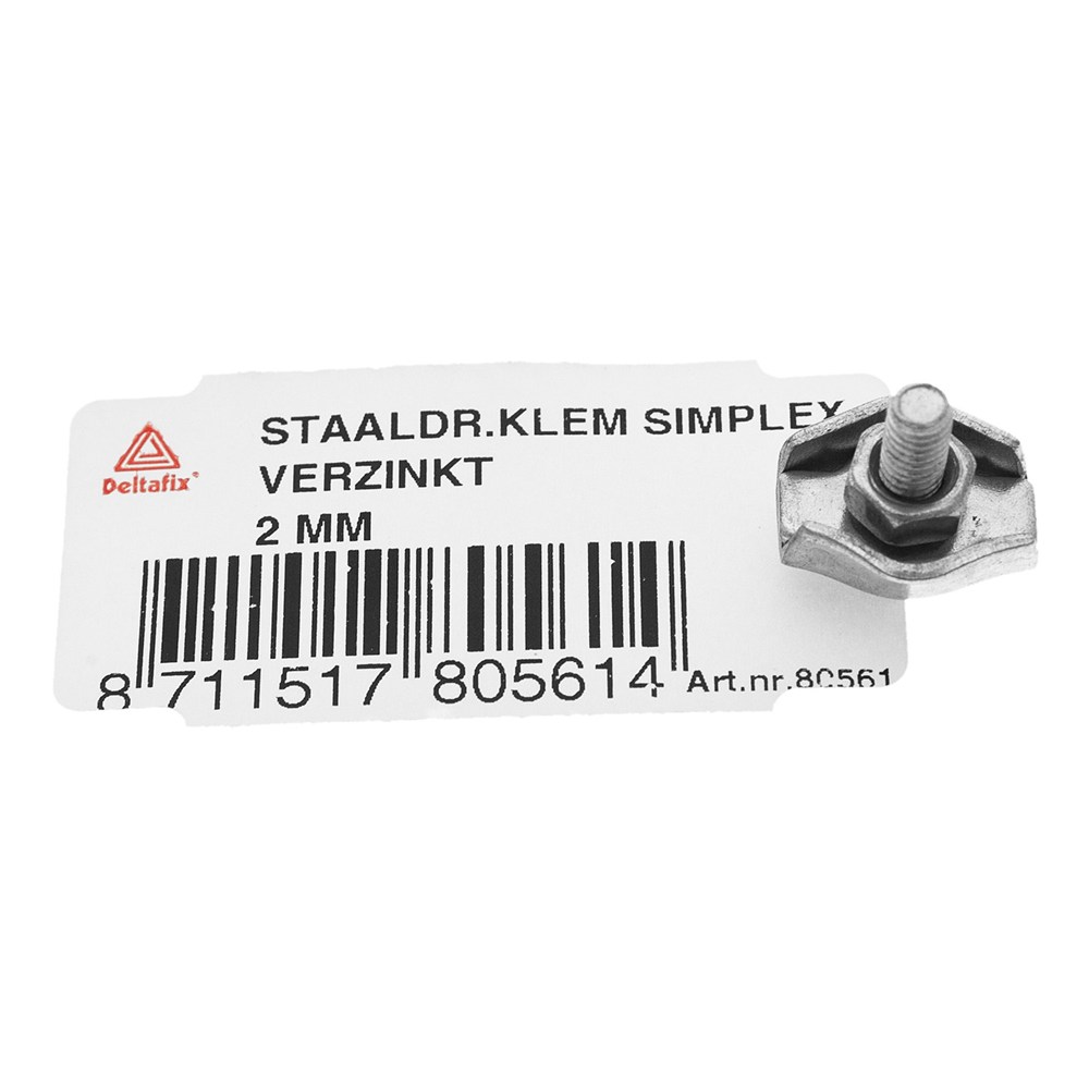STAALDRAADKLEM 4MM SIMPLEX VERZINKT