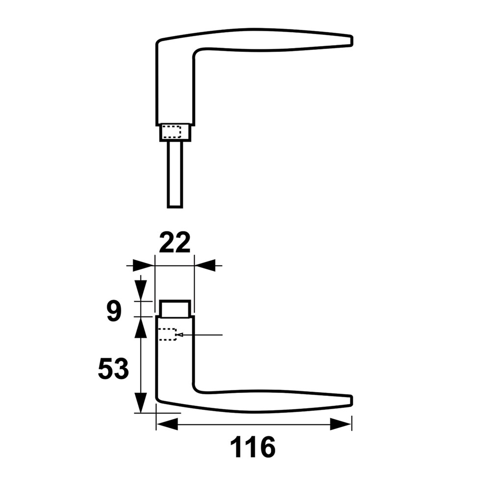 deurkruk aluminium f1 axa-3 deurkruk aluminium f1 axa-3