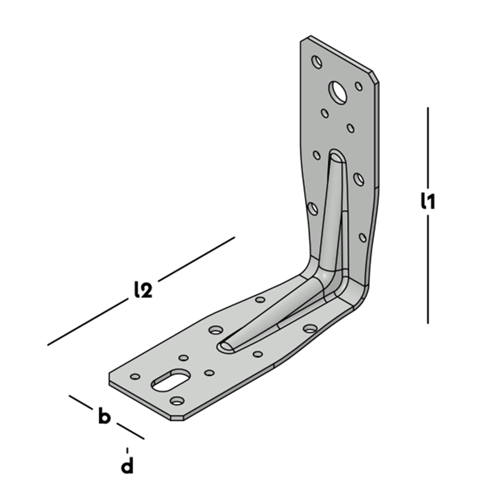 Afbeelding tekening GB hoekanker met ril sv-2