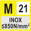 Beperkt geschikt voor roestvaststaal, ≤850 N/mm²