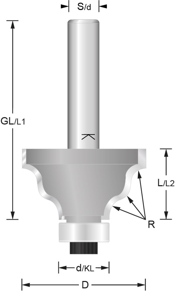 Stehle HM multiprofielfrees 37x47mm radius 6,0 (50512079)