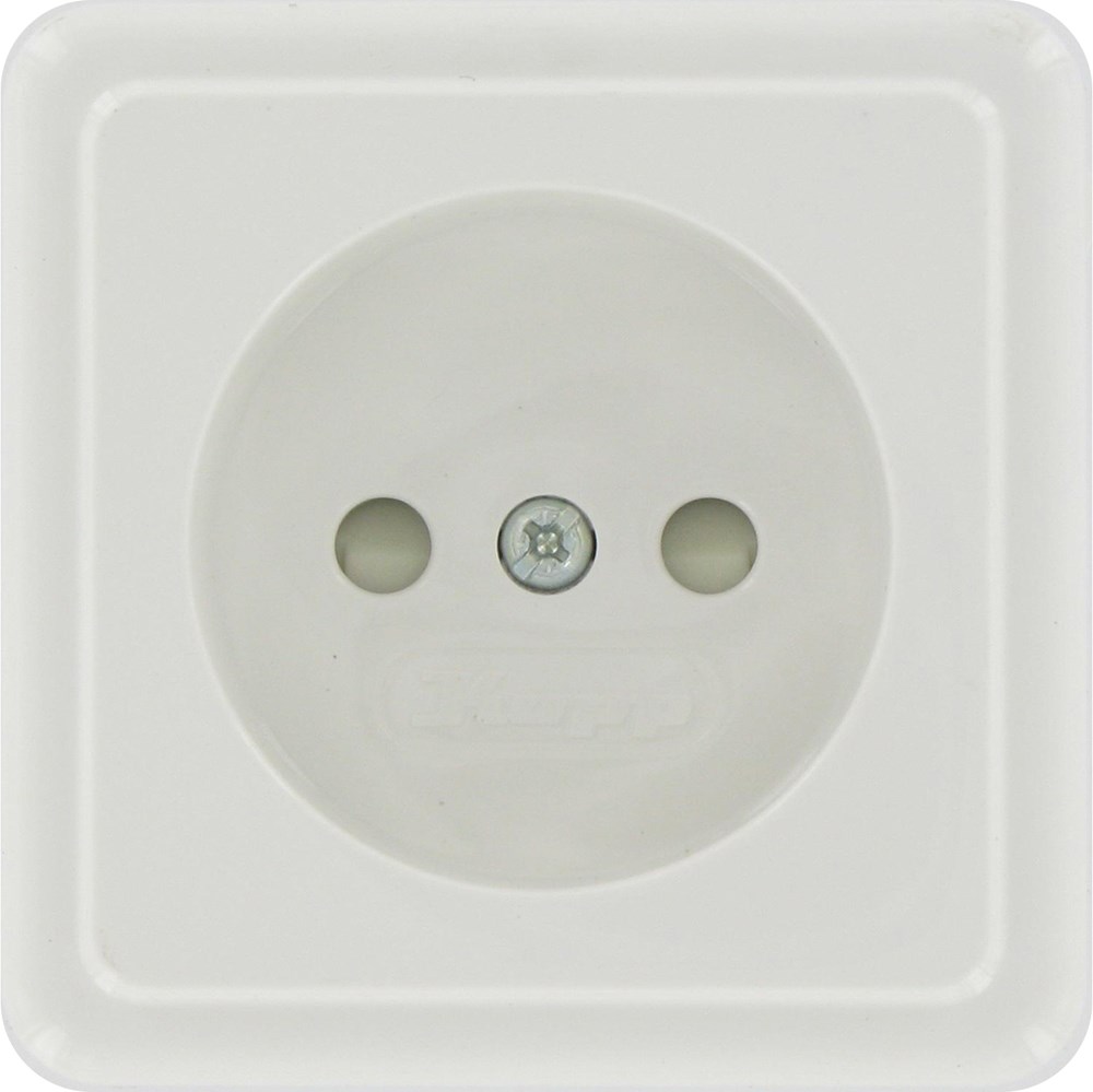 Wandcontactdoos, 1-voudig zonder randaarde