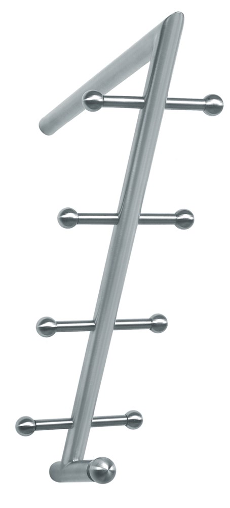 Hoed- en jashaak dubbel, rvs