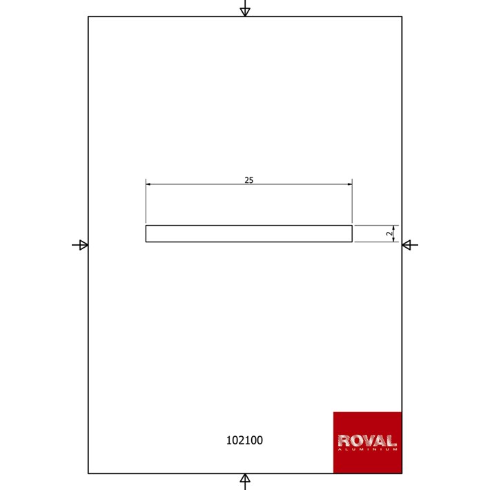 Afbeelding Roval Aluminium platstaf
