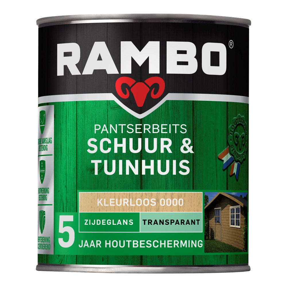 Rambo pantserbeits schuur en tuinhuis zijdeglans transparant (2)