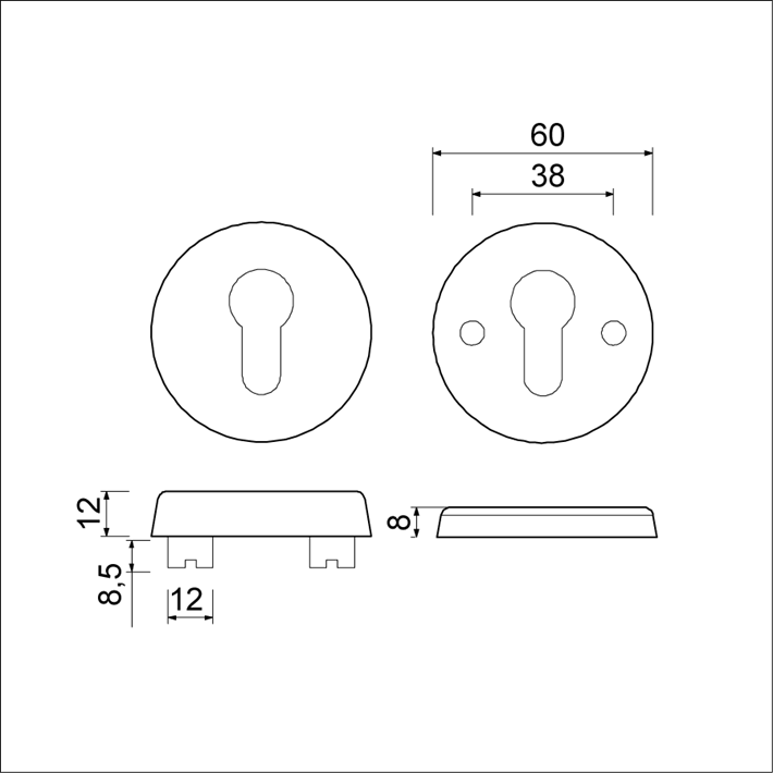 vhb rond rozet