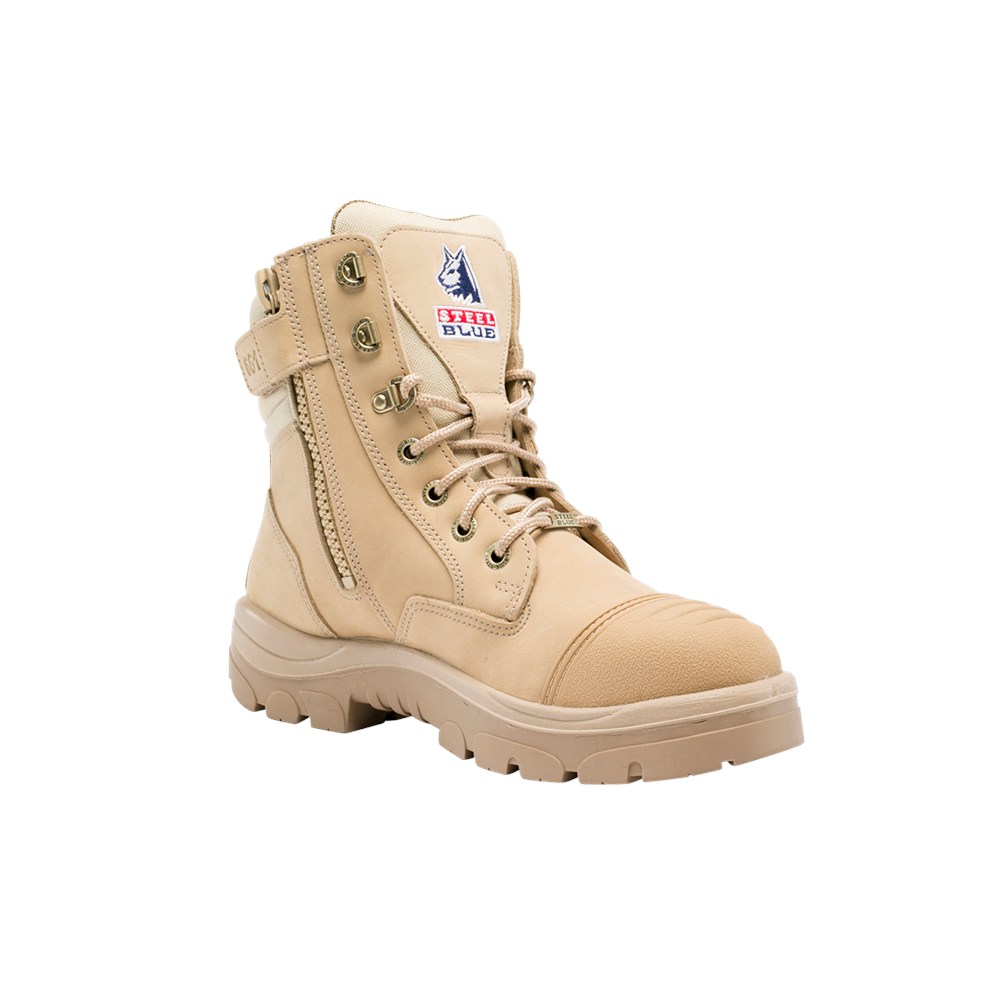 Steel Blue vh-schoen Southern Cross Zip Sand S3 mt 46 392661 met  geschulpte,gepolsterde kraag | Polvo bv
