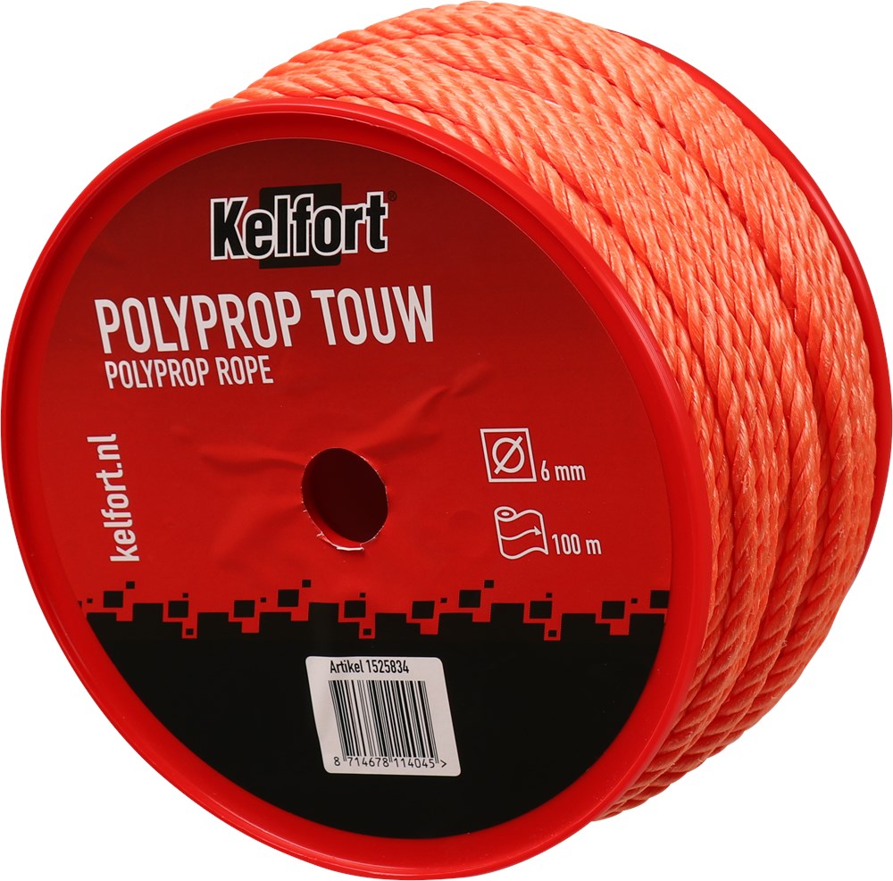 Havoc Huis Bevestiging TOUW POLYPR. ORANJE 100m 6mm | Alles voor bouw en industrie. Kelfort.