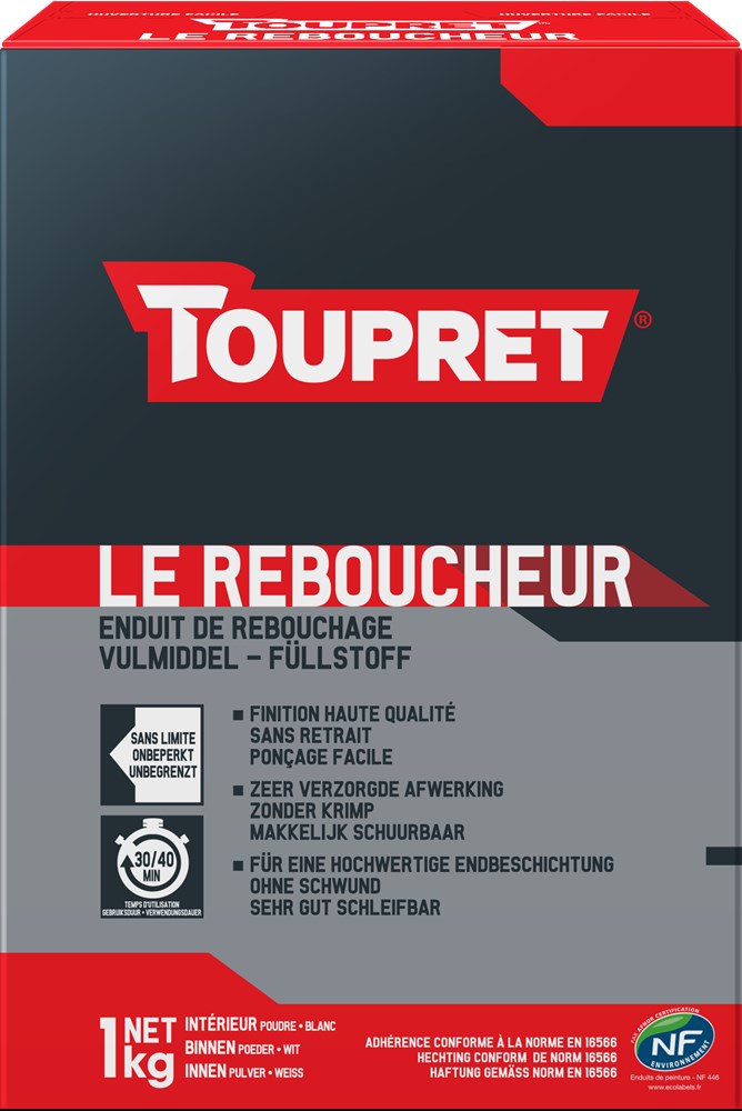 Enduit de rebouchage poudre blanc Toupret 5kg